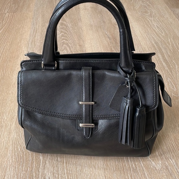 Coach Handbags - Coach Black Leather Satchel